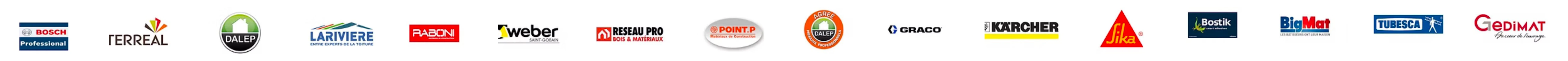 Logos des partenaires et fournisseurs de NS Rénov Habitat